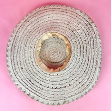 Load image into Gallery viewer, XL 1930s Wide Brim White Straw Hat