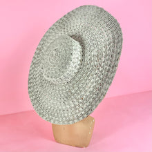 Load image into Gallery viewer, XL 1930s Wide Brim White Straw Hat