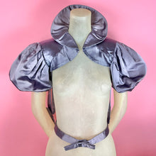 Load image into Gallery viewer, 1940s satin cropped bolero blouse w/ puff sleeves
