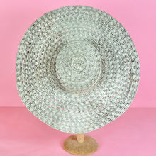 Load image into Gallery viewer, XL 1930s Wide Brim White Straw Hat