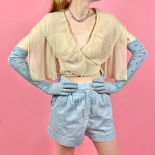 Load image into Gallery viewer, 1930s Crinkle Silk Chiffon Wrap Blouse
