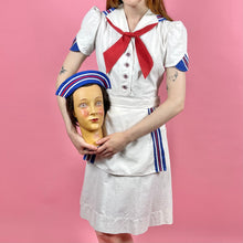 Load image into Gallery viewer, Documented 1941 Patriotic 3 Piece Dress Set