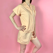 Load image into Gallery viewer, 1950s Peach "Tom Girl" Pajama Short Set