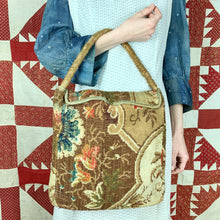 Load image into Gallery viewer, Square Civil War Era Carpet Bag