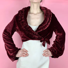 Load image into Gallery viewer, 1930s Jean Patou Couture Adaptation Silk Velvet Cropped Jacket
