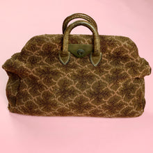 Load image into Gallery viewer, Structured Civil War Era Carpet Bag With Leather Trim