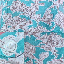 Load image into Gallery viewer, Late 30s/ Early 40s Castle/Windmill Novelty Print Feedsack Dress