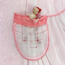 Load image into Gallery viewer, 1920s French Cotton Voile Tennis Dress With Pink Trim