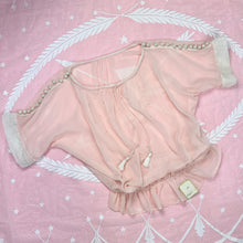 Load image into Gallery viewer, Deadstock 1910s French Blouse With Crocheted Buttons & Tassels