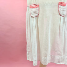 Load image into Gallery viewer, 1920s French Cotton Voile Tennis Dress With Pink Trim