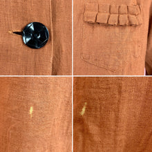 Load image into Gallery viewer, 1930s Slubbed Linen 2 Piece Suit With Chunky Buttons