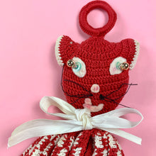 Load image into Gallery viewer, 1950s Checkerboard Crochet Cat Bag