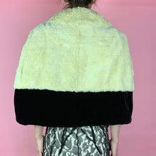 Load image into Gallery viewer, 1930s Ermine & Velvet Deco Evening Capelet