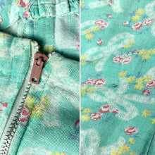 Load image into Gallery viewer, 1940s Mint Green Bow/Floral Print Feedsack Sun Dress