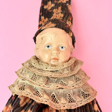 Load image into Gallery viewer, 1920s Printed Corduroy Clown Doll Bag