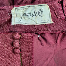 Load image into Gallery viewer, 1930s Burgundy & Metallic Silk Crepe Gown With Keyhole