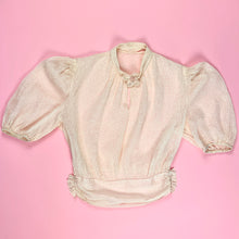 Load image into Gallery viewer, 1930s Printed Silk Organdy Blouse With Puff Sleeves