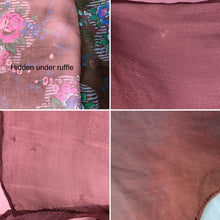 Load image into Gallery viewer, 1920s Silk Chiffon Color Block Dress With Deco Floral Print