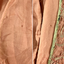 Load image into Gallery viewer, 1920s Rose Gold Silk Chiffon Dress With Metallic Lace