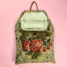 Load image into Gallery viewer, XL 1860s Carpet Bag With Leather Handles