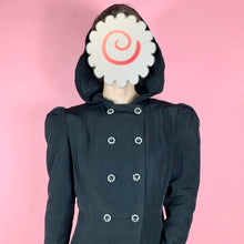 Load image into Gallery viewer, 1930s Rayon Faille Hooded Floor Length Evening Coat