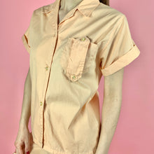 Load image into Gallery viewer, 1950s Peach "Tom Girl" Pajama Short Set