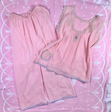 Load image into Gallery viewer, 1920s 2 pc Pajama Set w/ Ribbonwork