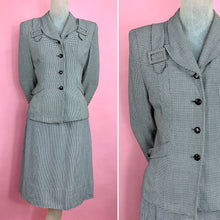 Load image into Gallery viewer, 1940s Houndstooth Suit With Buckle Shoulders