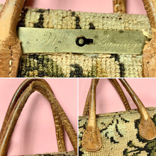 Load image into Gallery viewer, XL 1860s Carpet Bag With Leather Handles