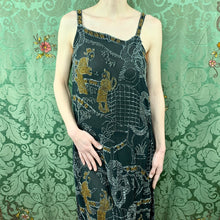 Load image into Gallery viewer, 1920s Silk Chiffon Flapper Dress With Chinese Style Glass Beading