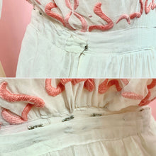 Load image into Gallery viewer, 1910s Cotton Lawn Dress with Mixed Lace and Pink Ombre Embroidery