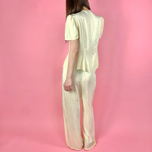 Load image into Gallery viewer, 1940s "Artemis" Butter Yellow Rayon Lounge/Pajama Set w/ Embroidery