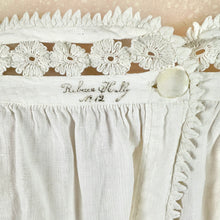 Load image into Gallery viewer, Victorian 1860s Off Shoulder Chemise Dress w/ Ric Rac Trim