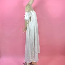 Load image into Gallery viewer, Victorian 1860s Off Shoulder Chemise Dress w/ Ric Rac Trim