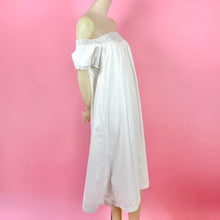 Load image into Gallery viewer, Victorian 1860s Off Shoulder Chemise Dress w/ Crochet Lace