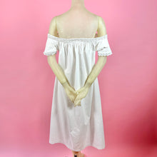 Load image into Gallery viewer, Victorian 1860s Off Shoulder Chemise Dress w/ Crochet Lace
