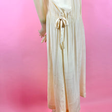 Load image into Gallery viewer, 1920s "Hentriette" Weber Paris Silk Nightgown w/ Embroidered Cherubs/Angels & Ribbon Bows