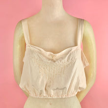 Load image into Gallery viewer, 1920s Light Pink Silk Camisole w/ Embroidery