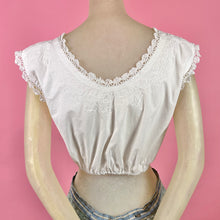 Load image into Gallery viewer, Edwardian Corset Cover w/ Lace Trim & Squiggly Soutache Embroidery