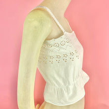 Load image into Gallery viewer, Vintage Eyelet Camisole w/ Antique Eyelet
