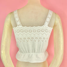 Load image into Gallery viewer, Vintage Eyelet Camisole w/ Antique Eyelet