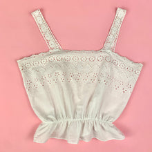 Load image into Gallery viewer, Vintage Eyelet Camisole w/ Antique Eyelet