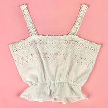 Load image into Gallery viewer, Vintage Eyelet Camisole w/ Antique Eyelet