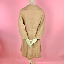 Load image into Gallery viewer, Late 1940s Wool Blend Burlap Princess Coat