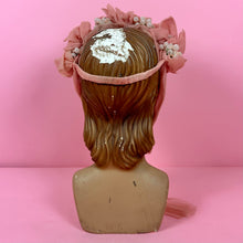 Load image into Gallery viewer, 1930s Pink Tulle Crown w/ Glass Berries