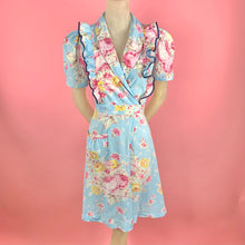 Load image into Gallery viewer, 1930s Floral Wrap Dress With Ruffles