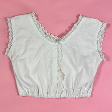 Load image into Gallery viewer, Edwardian Corset Cover w/ Lace Trim & Squiggly Soutache Embroidery