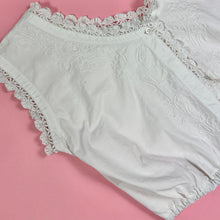 Load image into Gallery viewer, Edwardian Corset Cover w/ Lace Trim & Squiggly Soutache Embroidery