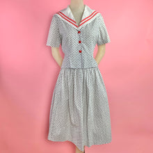Load image into Gallery viewer, 1930s Amoeba Calico Print 2 Pc Sailor Set
