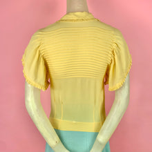 Load image into Gallery viewer, 1930s Silk Chiffon Blouse w/ Pintucks & Flutter Sleeves